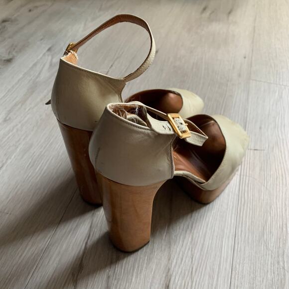 1970s Vintage Pancaldi Platform Heels Size 7 - Picture 3 of 5